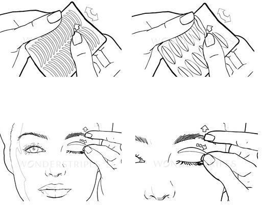 (S+M+L) Wonderstripes - Das erste Augenlid-Lifting Tape Pflaster