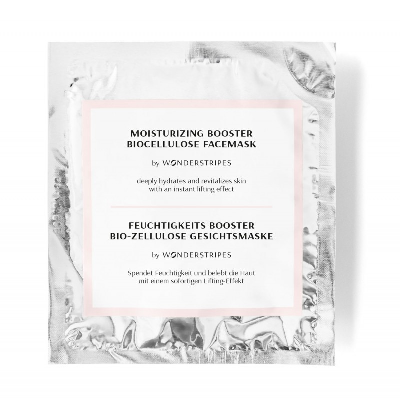 Hyaluron Gesichtsmaske aus Bio-Zellulose - 1 Stück - Wonderstripes