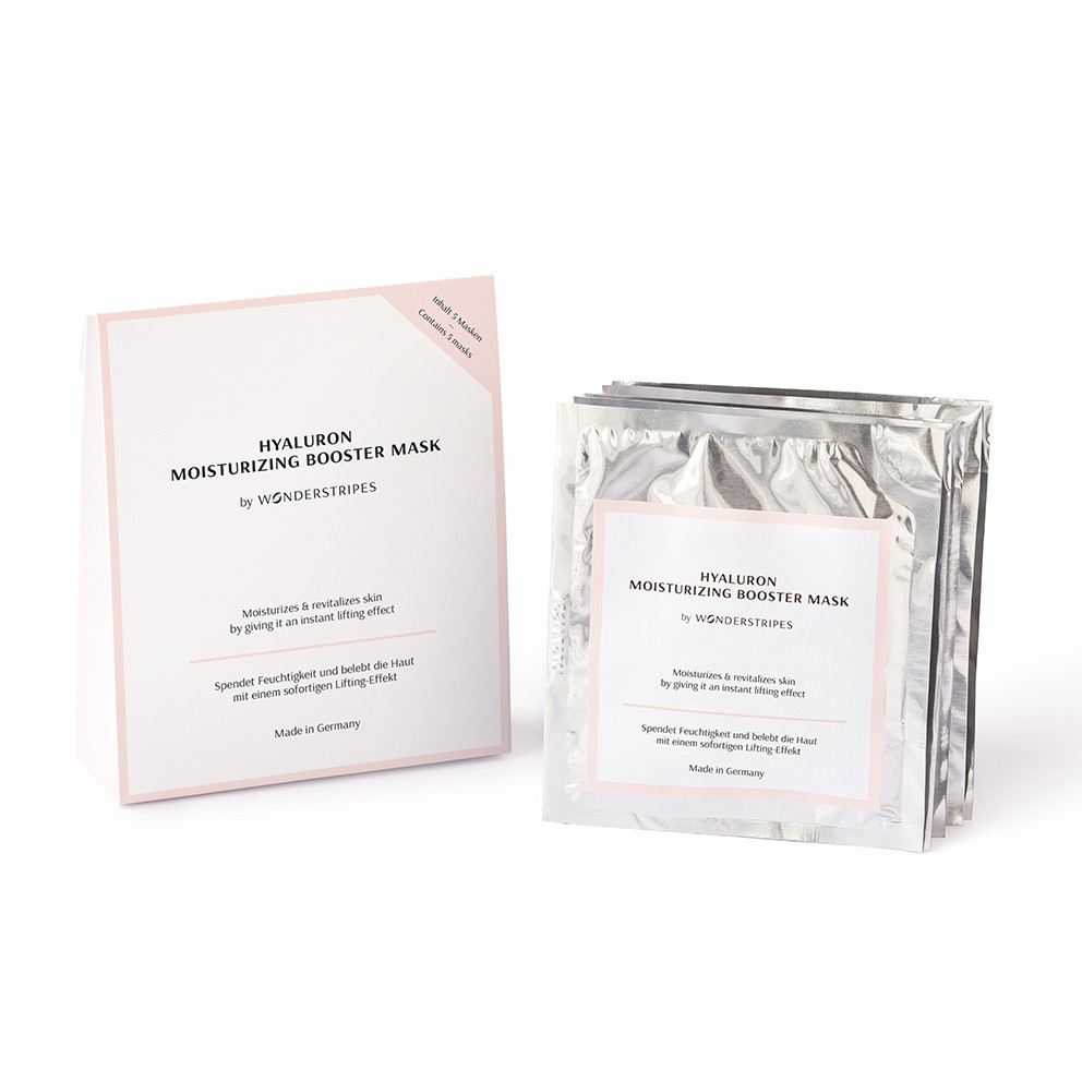 Hyaluron Gesichtsmaske aus Bio-Zellulose - 5 Stück - Wonderstripes